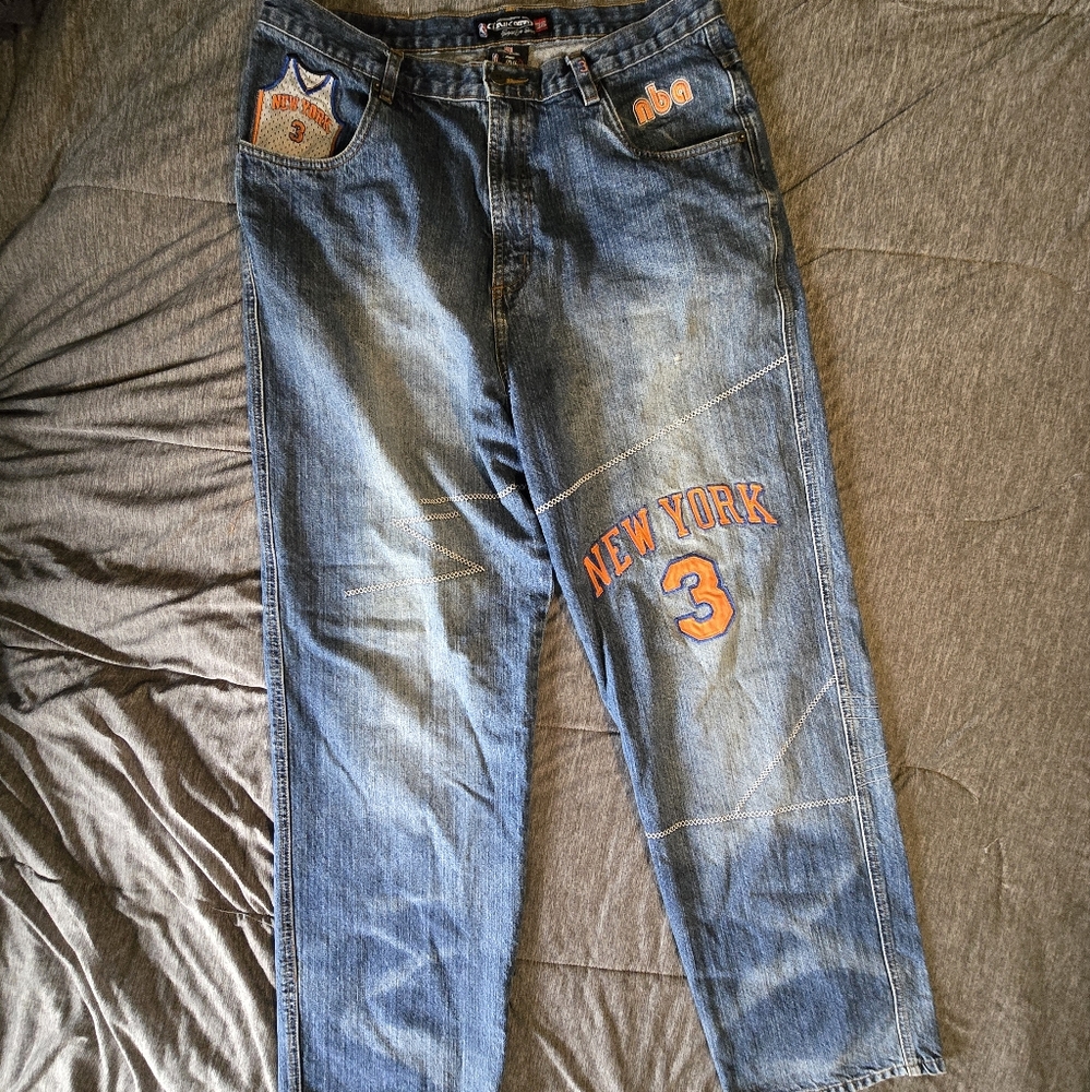 UNK Denim Signature Series NBA New York Nick's Mens Jeans Size 36x32